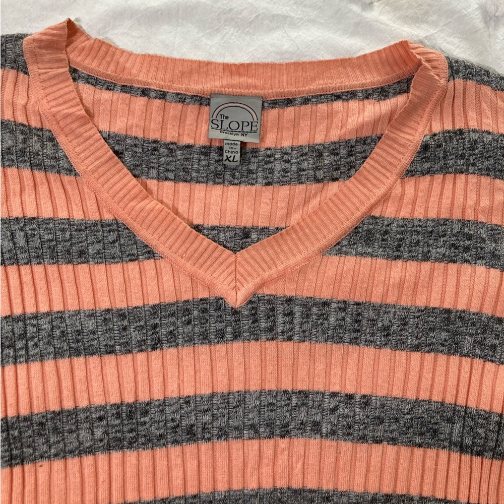 Striped knit sweater